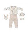 Interbaby Savana gift set 5 pieces (0-6 months) Beige