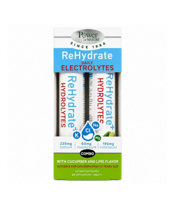 Power of Nature ReHydrate Daily Electrolytes 2 x 20 EFFERV.TABS