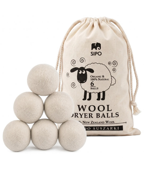 SIPO WOOL DRYER BALLS 6 PCS