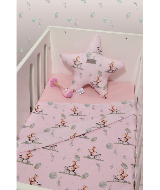 OLIVER BABY Σετ 2 Σεντόνια Λίκνου 80x110cm 100% Βαμβάκι Des. 426