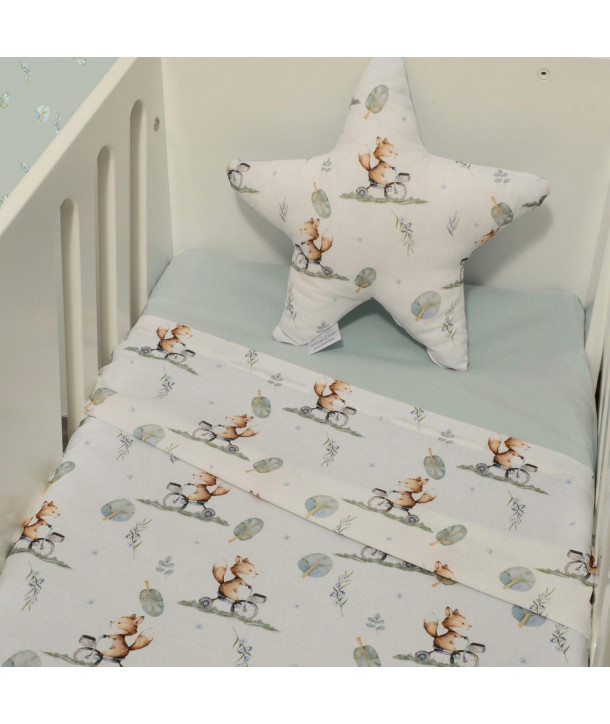 OLIVER BABY Σετ 2 Σεντόνια Λίκνου 80x110cm 100% Βαμβάκι Des. 423