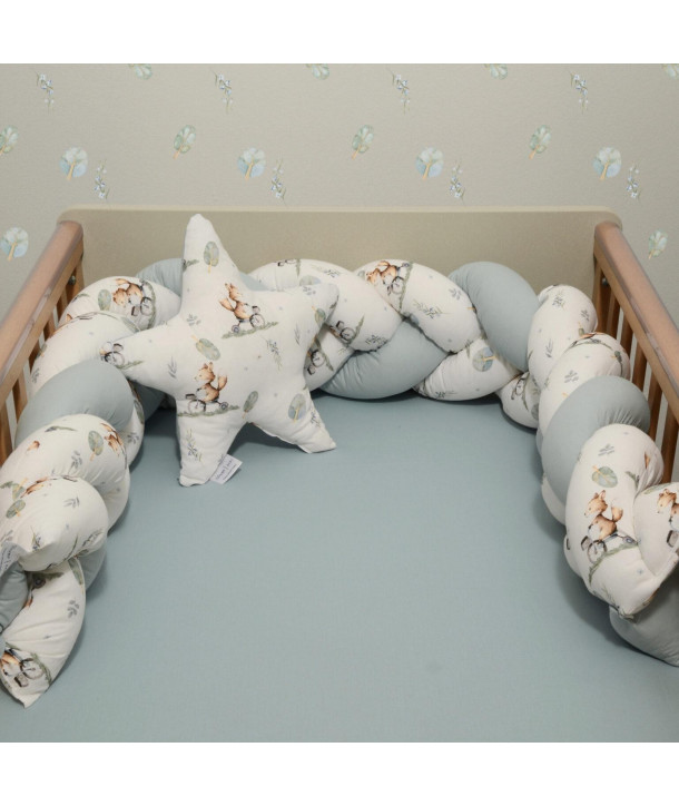 OLIVER BABY Πλεξούδα Τριπλή Βαμβακερή Design 423 20x200cm με Ειδική Εσωτερική Επένδυση