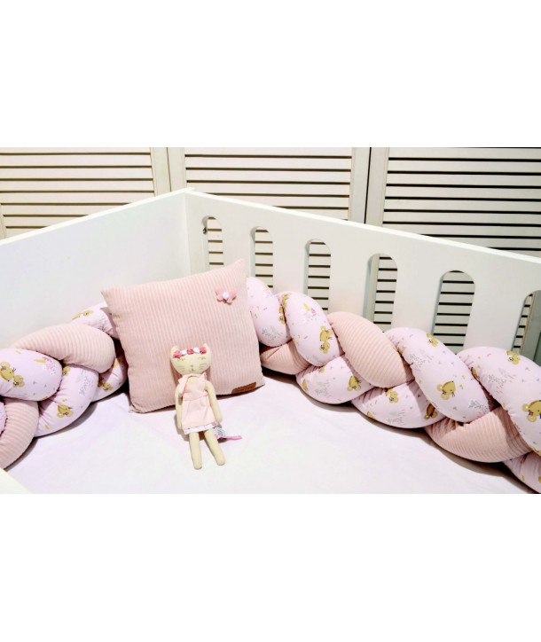 OLIVER BABY Πλεξούδα Τριπλή Βαμβακερή 20x200cm με Ειδική Εσωτερική Επένδυση Design 412