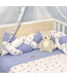 OLIVER BABY Triple Braided Cotton Crib Bumper 20x200cm with Special Inner Padding – Design 414