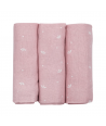 TROIS KILOS SEPT Set of 3 Muslin Swaddles – Pink
