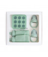 MUSHIE Σετ Δώρου 5 Ειδών Φαγητού Σιλικόνης Cambridge Blue