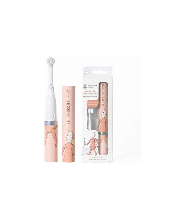 MATCHSTICK MONKEY BABY ELECTRIC SONIC TOOTHBRUSH - MONKEY PINK