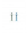 MATCHSTICK MONKEY TRAINING TOOTHBRUSH WITH STOPPER - MINT GREEN & LIGHT BLUE