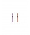 MATCHSTICK MONKEY TRAINING TOOTHBRUSH WITH STOPPER - DUSTY PINK & LILAC