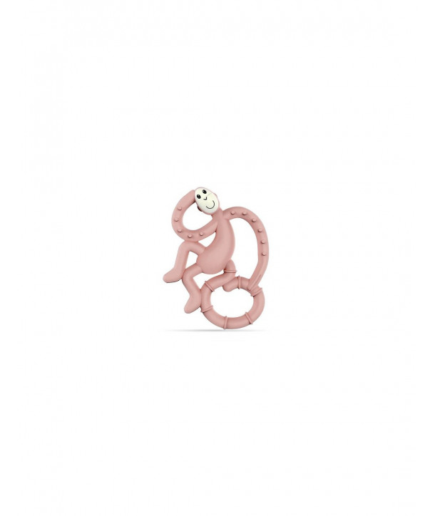 MATCHSTICK MONKEY MINI MONKEY TEETHER - DUSTY PINK