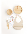 CHEEKY CHOMPERS BAMBOO WEANING SET - SAND