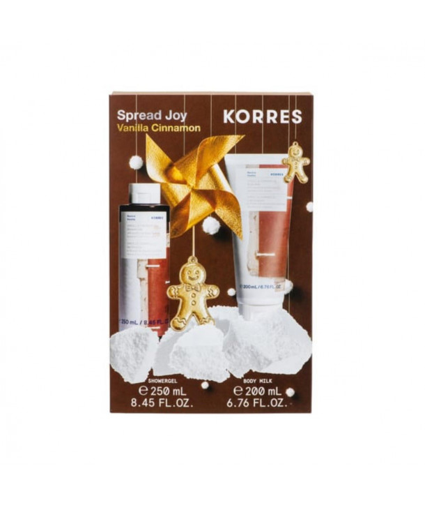 Korres Promo Spread Joy με Vanilla Cinnamon Shower Gel , 250ml & Vanilla Cinnamon Body Milk, 200ml, 1σετ