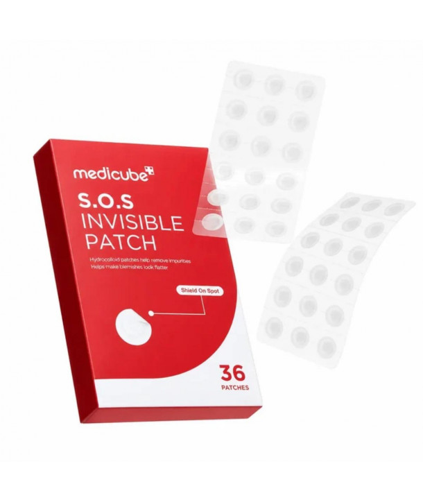 MEDICUBE SOS Invisible Patch – Αόρατα Hydrocolloid Patches για Σπυράκια & Ατέλειες με Tea Tree 36 ΤΜΧ