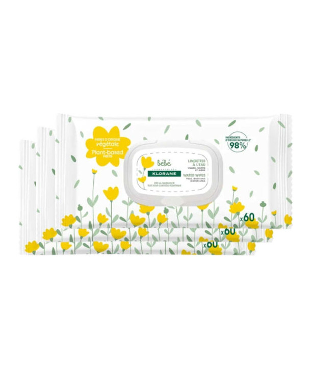 KLORANE GENTLE CLEANSING WIPES 2+1 FREE